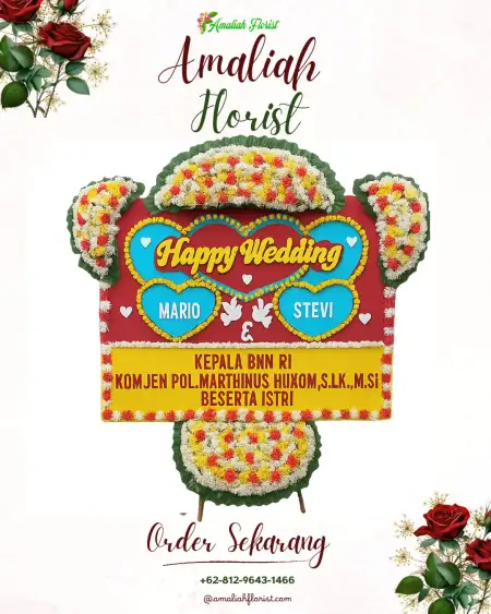 Papan Bunga Pernikahan Samangraya